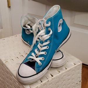Turquoise and Purple Converse